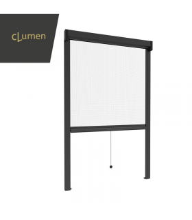 C-LUMEN Moustiquaire Verticale Windproof Système Push&Clouse adapté aux fenêtres