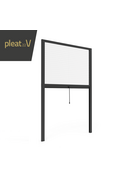 Pleat22V Mosquitera plisada vertical para espacios reducidos 22mm adecuada para Ventana