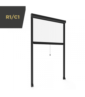 R1/C1 Mosquitera retráctil vertical de muelle para ventana