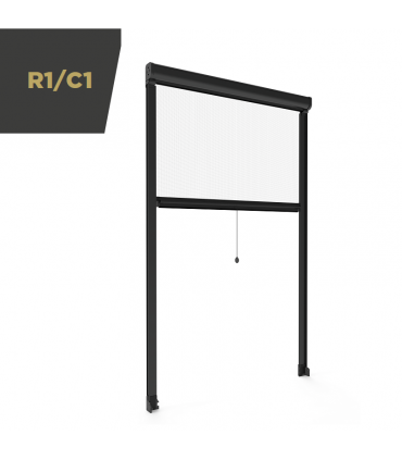 R1/C1 Mosquitera retráctil vertical de muelle para ventana