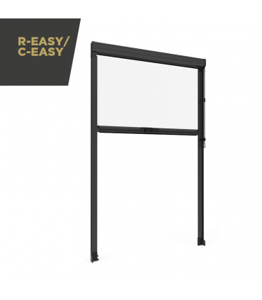 Mosquitera vertical enrollable de cadena R-Easy/C-Easy con muelle tensor para ventana o puerta de patio
