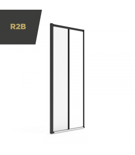 R2B Lateral spring roll-up mosquito net for door with walkable rail