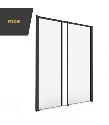 R10B Mosquito net spring side opening central roll up door with walkable rail