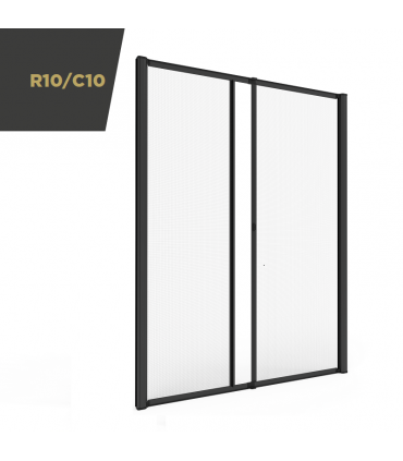 R10/C10 Moustiquaire à ressort à ouverture latérale du volet roulant central pour porte