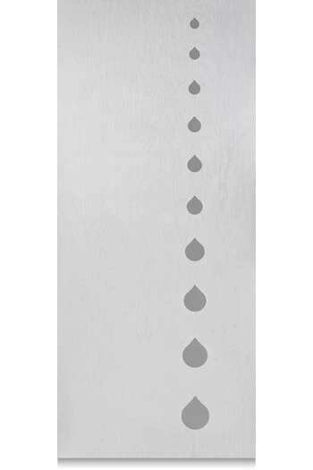 Panneau en fibre de verre sur mesure pour l'extérieur en différentes couleurs modèle Drops épaisseur 6/7 mm