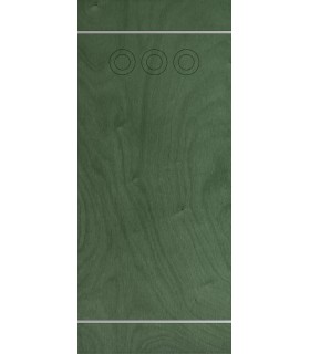 Customized panel for outdoor and indoor use in various colors Crux model silver aluminum inserts