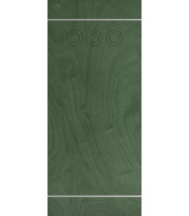 Customized panel for outdoor and indoor use in various colors Crux model silver aluminum inserts