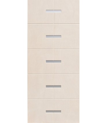 Pannello su misura per uso esterno ed interno in vari colori modello Marina inserti in alluminio argento