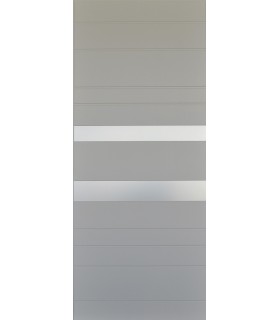 Panneau sur mesure pour l'extérieur et l'intérieur en différentes couleurs modèle Horizzontal inserts en aluminium argenté