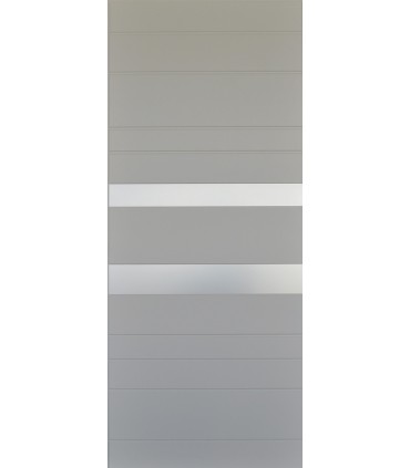 Panel a medida para exterior e interior en varios colores modelo Horizzontal inserciones de aluminio plateado