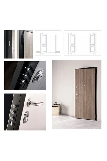 Puerta de seguridad de lujo personalizable de una o dos hojas