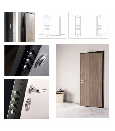 copy of Deluxe version of the security door can be customized with one or two leaves