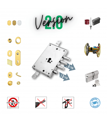 Kit completo de cerradura cilindro europeo puerta de seguridad para Allmet