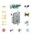 Kit complet de serrure Porte de sécurité à cylindre européen pour serrure électrique Cisa à 3 goupilles