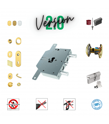 Complete lock kit European cylinder security door for Esety Corni 50