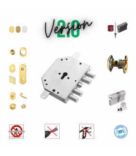 Complete lock kit European cylinder security door for Cr 2251/28