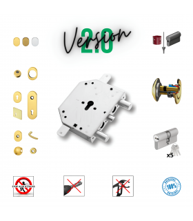 Complete lock kit European cylinder security door for Cr 2251/56