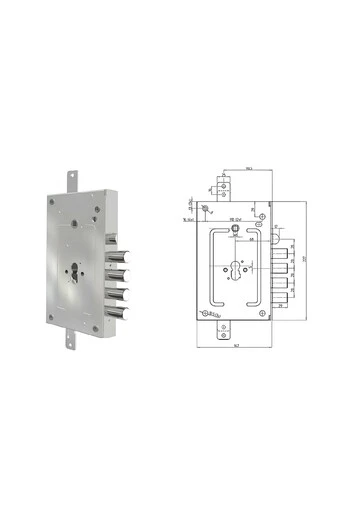 Kit completo de cerradura para puerta de seguridad con cilindro europeo para Cr 2655/28