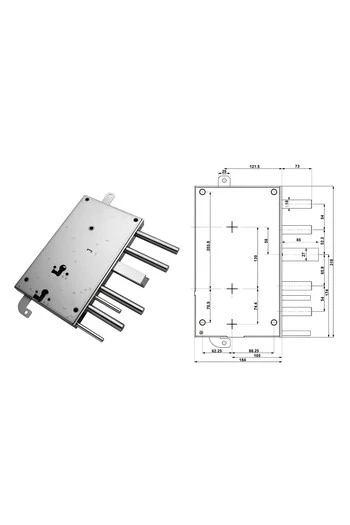 Kit completo de cerradura cilindro europeo puerta de seguridad para Fiamm Iseo Serrablinda