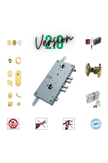 Kit completo de cerradura cilindro europeo puerta de seguridad para Tesio Twin Stop