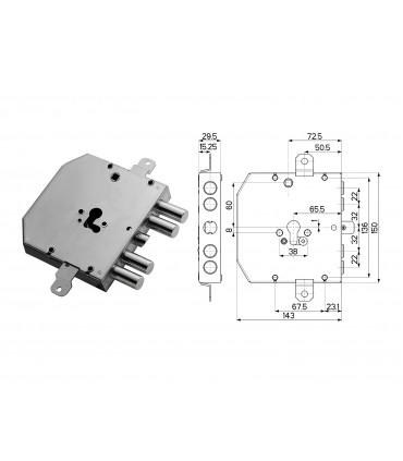 Kit completo de cerradura cilindro europeo puerta de seguridad para Tesio 22 Decentred
