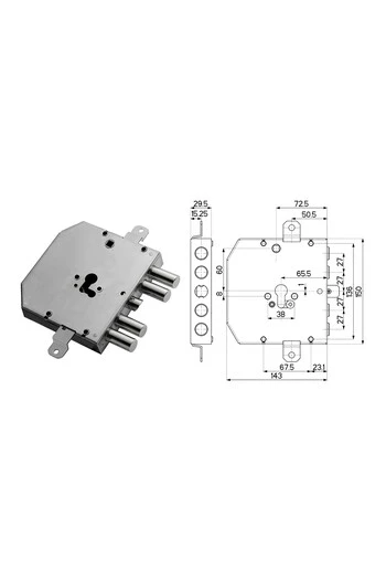 Kit completo de cerradura cilindro europeo puerta de seguridad para Tesio 27 Decentred
