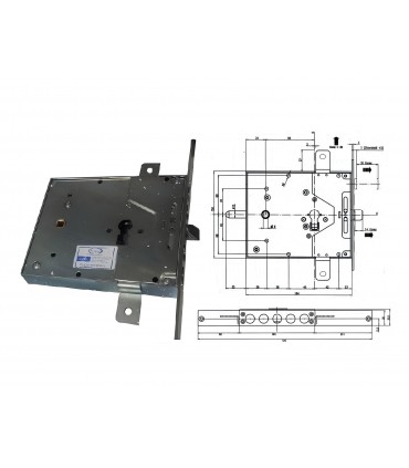 Kit serratura completo porta blindata a cilindro europeo per Potent Beta