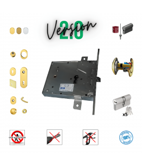Kit serratura completo porta blindata a cilindro europeo per Potent Beta