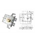 Kit serratura completo porta blindata a cilindro europeo per Potent 1900