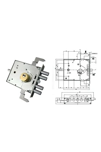 Kit completo de cerradura para puerta de seguridad con cilindro europeo para Potent 1900