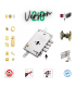 Kit completo de cerradura cilindro europeo puerta de seguridad para cerradura eléctrica Mottura Securemme de 4 polos