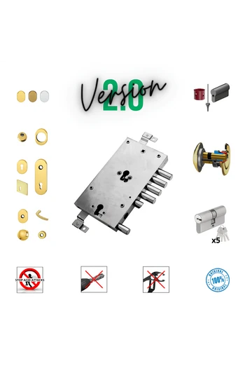 Atra Dierre serrure européenne à double cylindre kit de serrure de porte 4+1