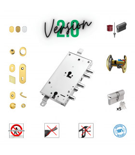 Complete lock kit European cylinder security door for Isall double cylinder