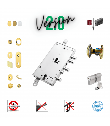 Complete lock kit European cylinder security door for Isall double cylinder