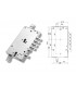 Complete lock kit European cylinder security door for Mottura Securemme 4 pins double cylinder