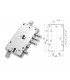 Kit complet de serrure cylindre européen porte de sécurité pour Mottura Securemme Torterolo 3 goupilles double cylindre