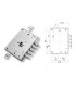 Kit serratura completo porta blindata a cilindro europeo per Mottura Dierre solo mandata
