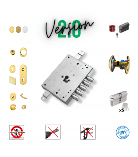 Kit completo de cerradura cilindro europeo puerta blindada sólo para eje Mottura Dierre