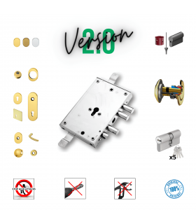 Kit serratura completo porta blindata a cilindro europeo per Isall