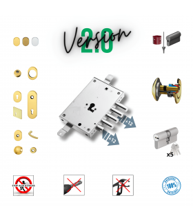 Kit serratura completo porta blindata a cilindro europeo per Eurodoor