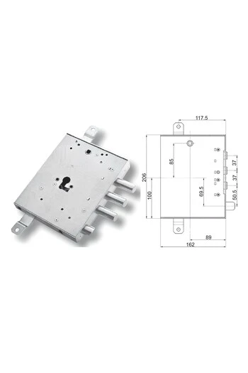 Kit completo de cerradura cilindro europeo puerta de seguridad para Mottura Iseo Gardesa