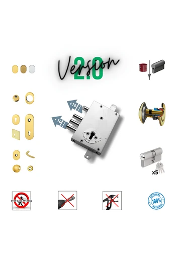 Kit complet de serrure cylindre européen porte de sécurité pour Vighi