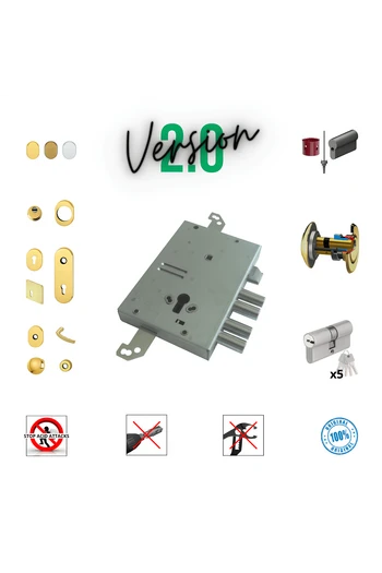 Kit completo de cerradura cilindro europeo puerta de seguridad para Gasperotti
