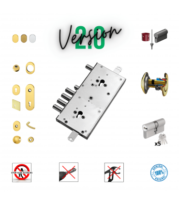 Kit completo de cerradura cilindro europeo puerta de seguridad para cilindro doble Master Cisa