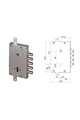 Complete lock kit European cylinder security door for Cisa 5 pins only spindle