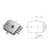 Kit serratura completo porta blindata a cilindro europeo per Mottura 4 perni 25 quadro maniglia laterale