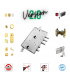 Complete lock kit European cylinder security door for Mottura Gardesa 2 cylinders