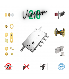 Kit complet de serrure cylindre européen porte de sécurité pour Mottura Dierre Serrablinda