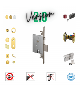 Kit completo de cerradura cilindro europeo puerta de seguridad para poste reforzado Cisa