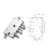 Complete lock kit European cylinder security door for Allmet Dierre double cylinder